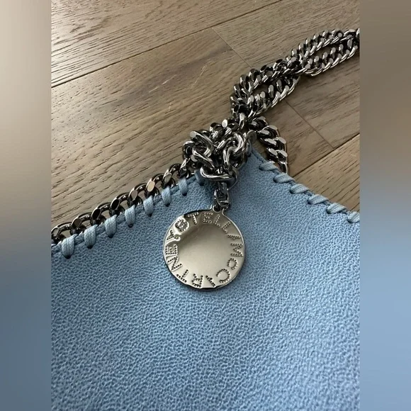 Stella McCartney Falabella Rafia Tote Blue - Picture 5 of 9